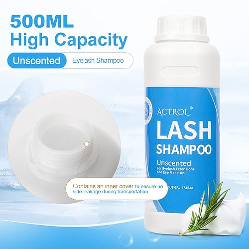 Miniatura 101 de Limpiador de extensiones de pestañas Aloe 1L Natural Lash Extension Shampoo Professional Eyelid Foaming Cleanser Parabenos & Sulfate Free