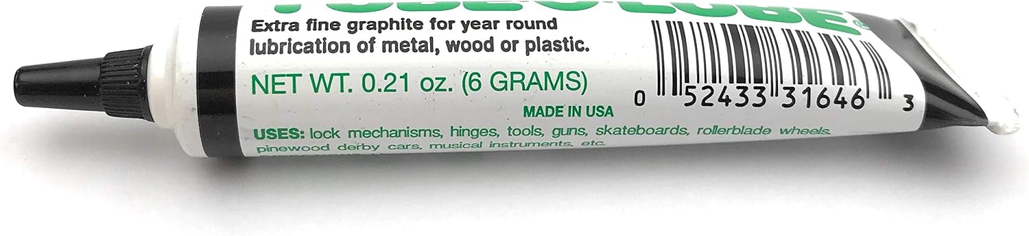 Dry Powdered Graphite Tube-O-Lube for metal wood or plastic