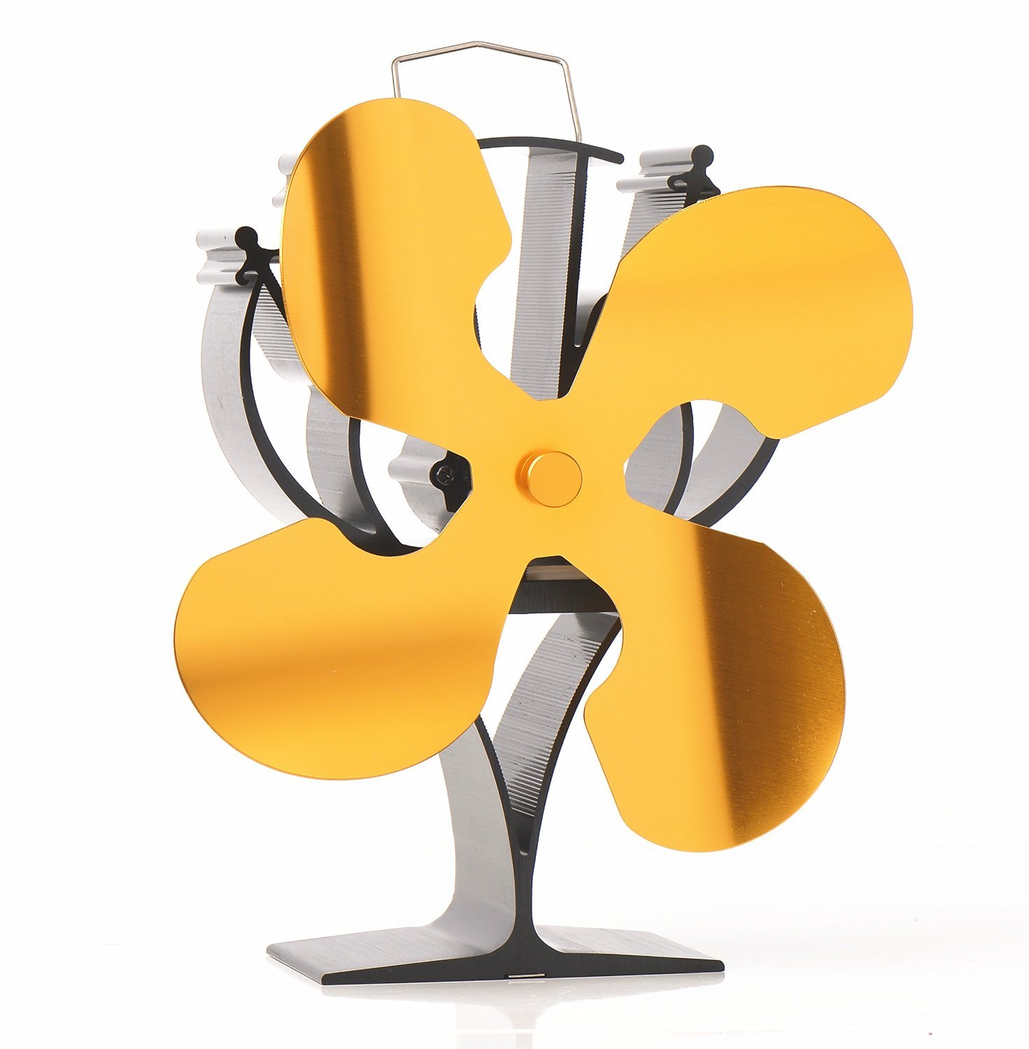 VODA New designed 4 Blades Heat Powered Stove Fan for Wood/Log Burner/ Fireplace - Eco Friendly(Gold) : Amazon.co.uk: DIY u0026 Tools