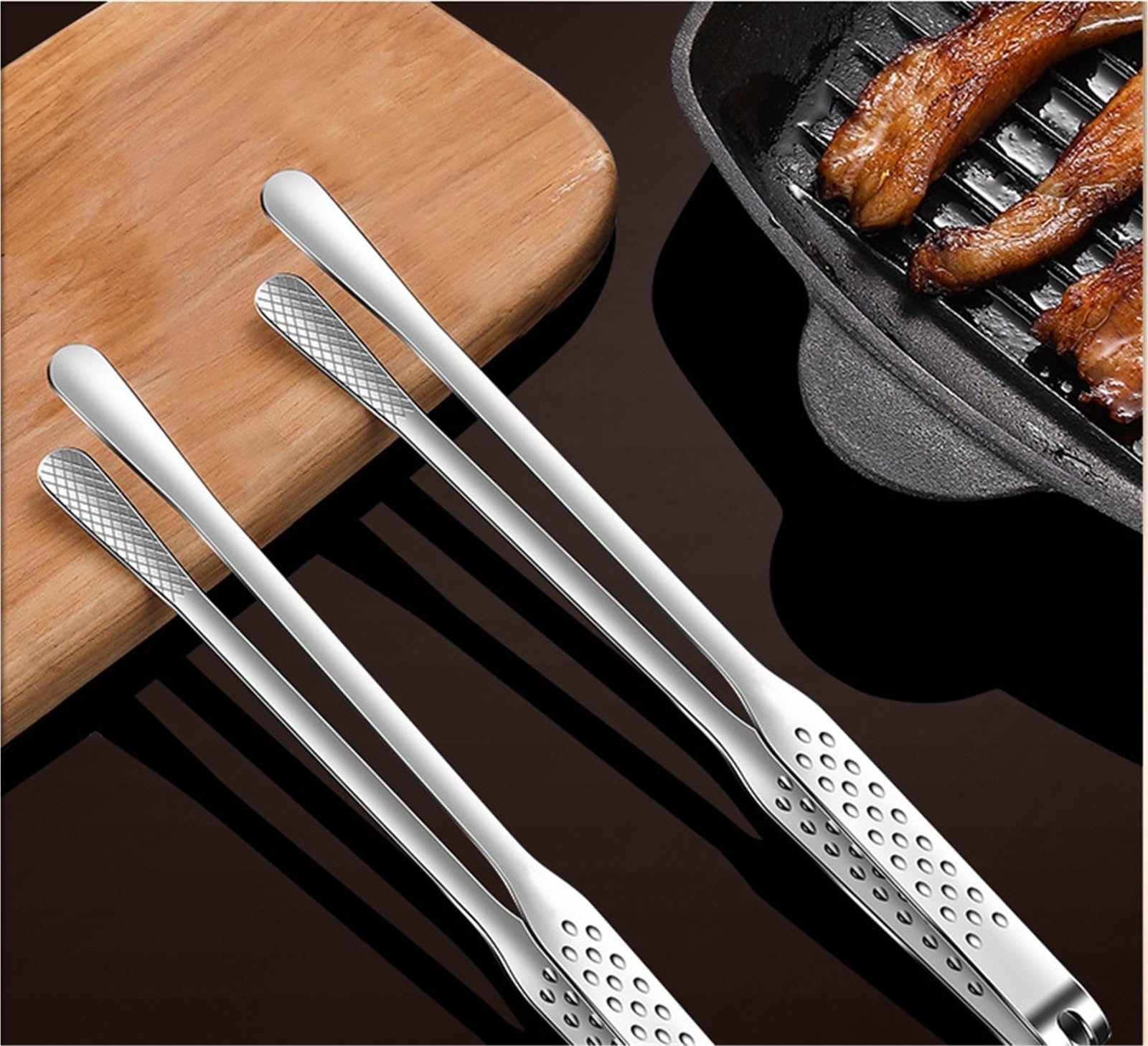 Szczypce do Chleba, Koreańskie Szczypce Do Grilla Gorących Garnków Ze Stali Nierdzewnej, Odpowiednie Gotowania, Przenośne Przybory Kuchenne Pieczenia, Grillowania(23cm)