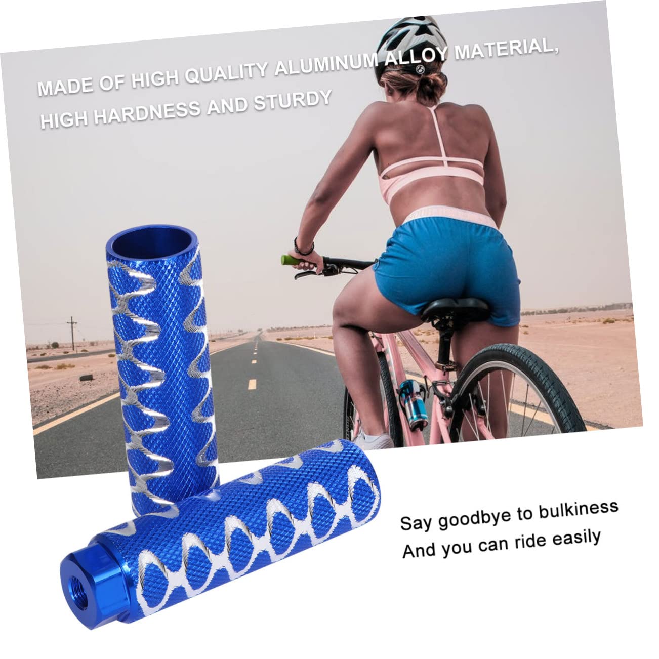INOOMP 3paia Poggiapiedi Lega Di Alluminio Per Bici Accessorio Stabile Per Mountain Bike Con Foro Blu Resistente All Usura e Necessario Per Riparazioni Bici