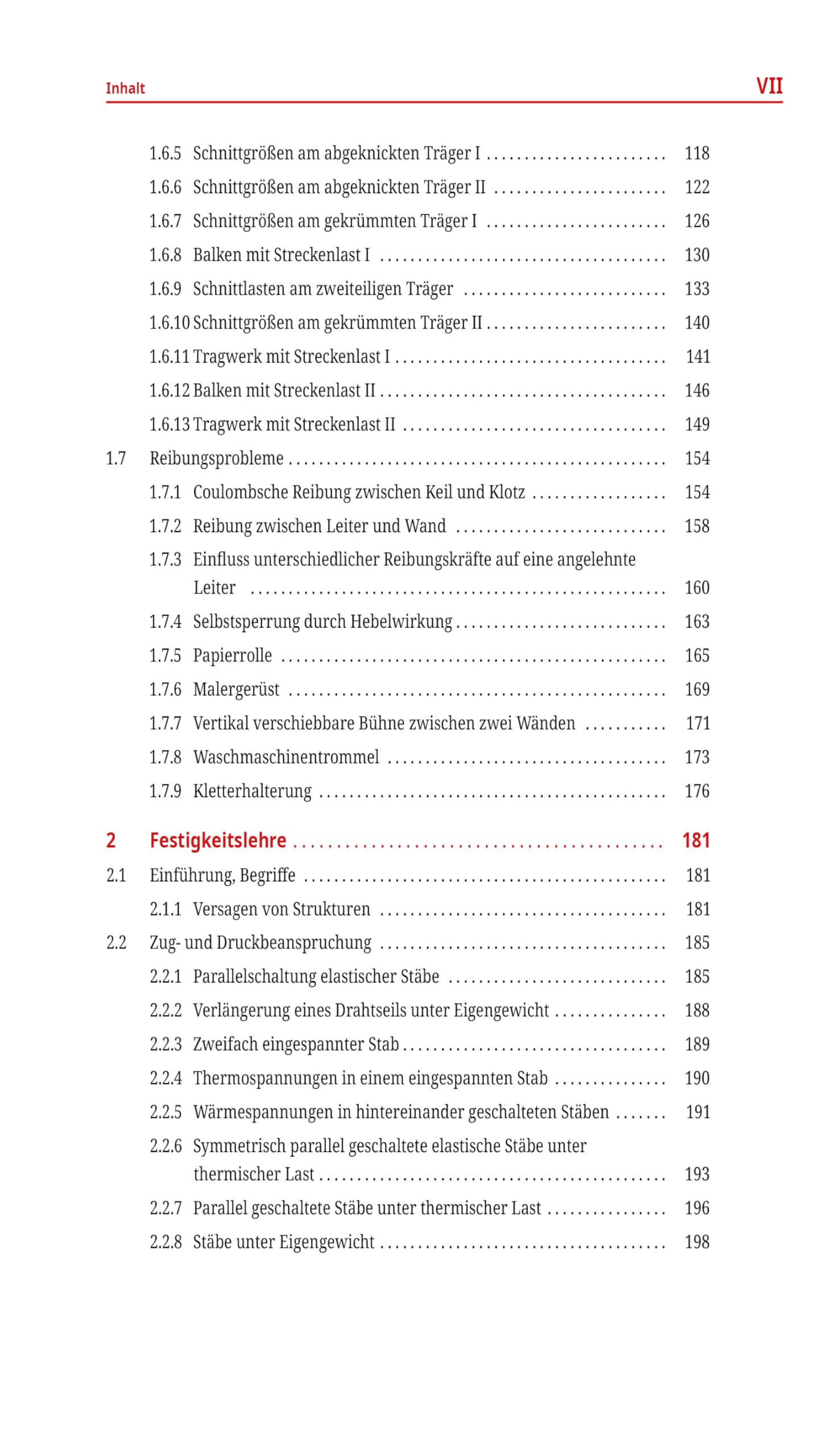 Übungsaufgaben zur Technischen Mechanik