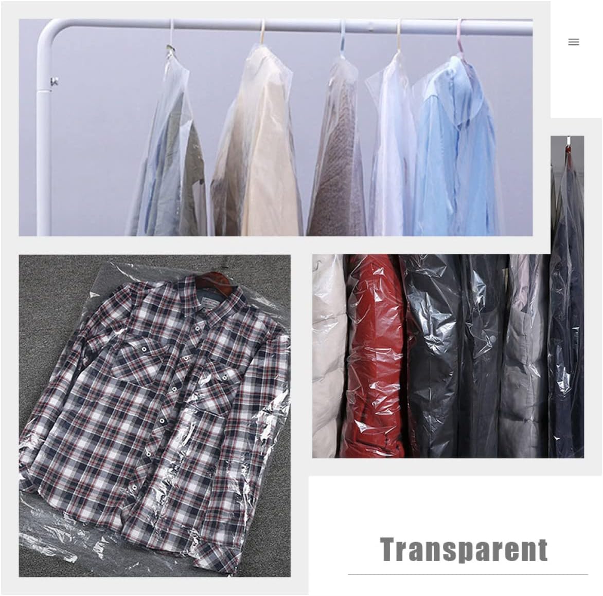 GLEAVI 30pcs Kids Dry Cleaner Bags Dustproof Garment Covers for Children's Clothes PEVA Material Breathable Storage for Travel and Wardrobe Organization
