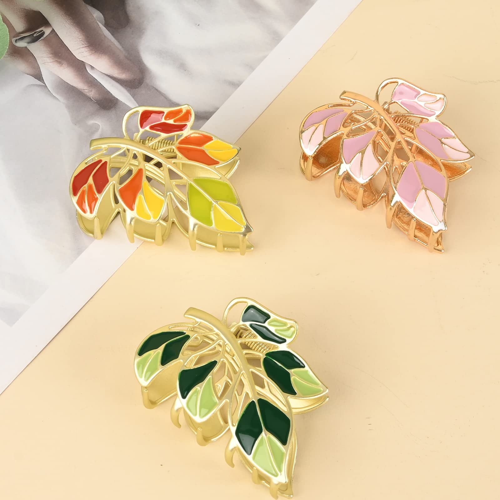 3-Piece Floral Metal Hair Accessories in 3 Colors: Barrettes, Claws, and Clips Amazon.com : Yonchic 3-Piece Floral Metal Hair Accessories  main image 4
