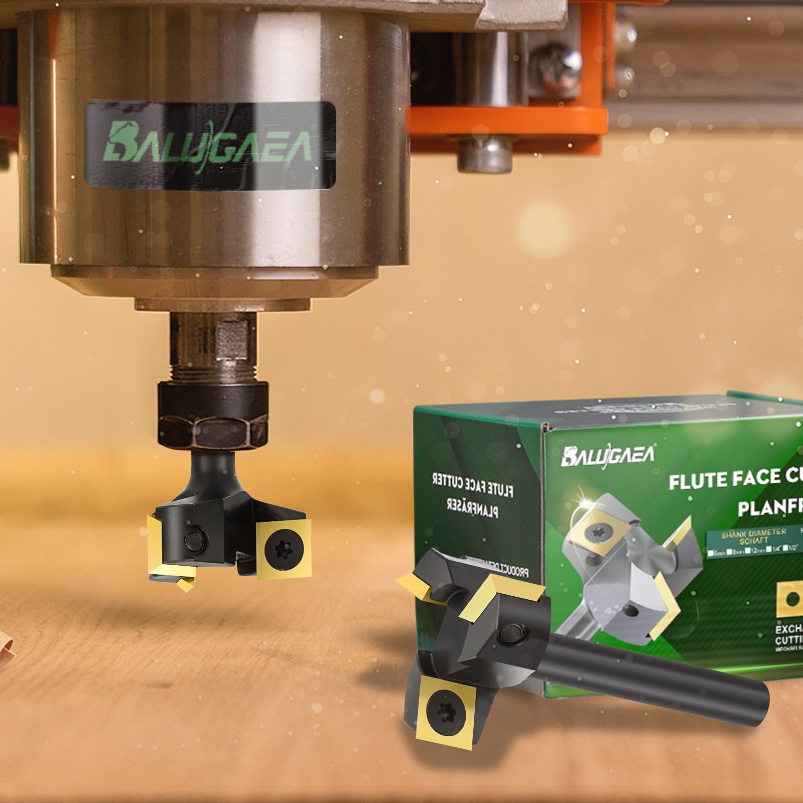 Fresa per fresa superiore 8 mm fusto – 35 mm di diametro – dotata di 3 lame intercambiabili in metallo duro 10,5 x 10,5 mm frese per legno