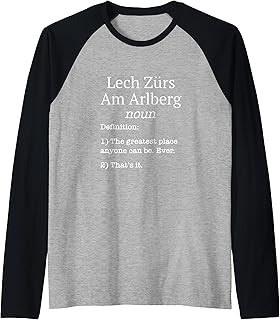 Lech Zürs Am Arlberg Souvenir / Funny Fake Definition! Raglan Baseball Tee