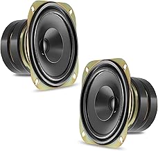 3" Inch Full-Range Speaker | Dual Cone | 20W Nominal | 40W Max | 4-Ohms | Copper Coil | 53mm Dual Magnet | High Sensitivity | Ideal for Home & Car Audio (2)