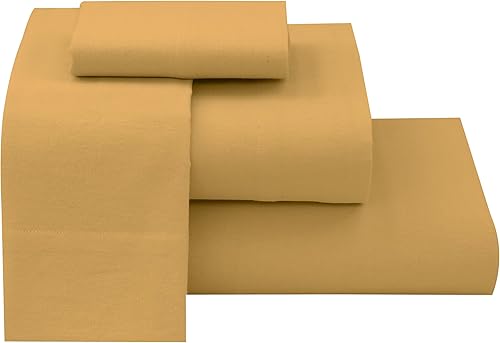 RUVANTI Juego de sábanas de franela de tamaño matrimonial, 100% algodón cepillado, bolsillos profundos de 16 pulgadas (se ajusta hasta 18 pulgadas),