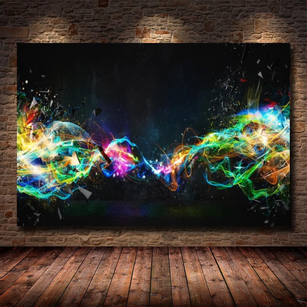 poster 1 pezzi Scarabocchio astratto 1 Pezzi di Tela,1 Pannelli Wall Art Poster,Moderno Canvas,1 Pannelli Quadro su Tela,Quadri Moderni Stampa di Immagini musica elettronica,Decorazioni casa 30x50cm