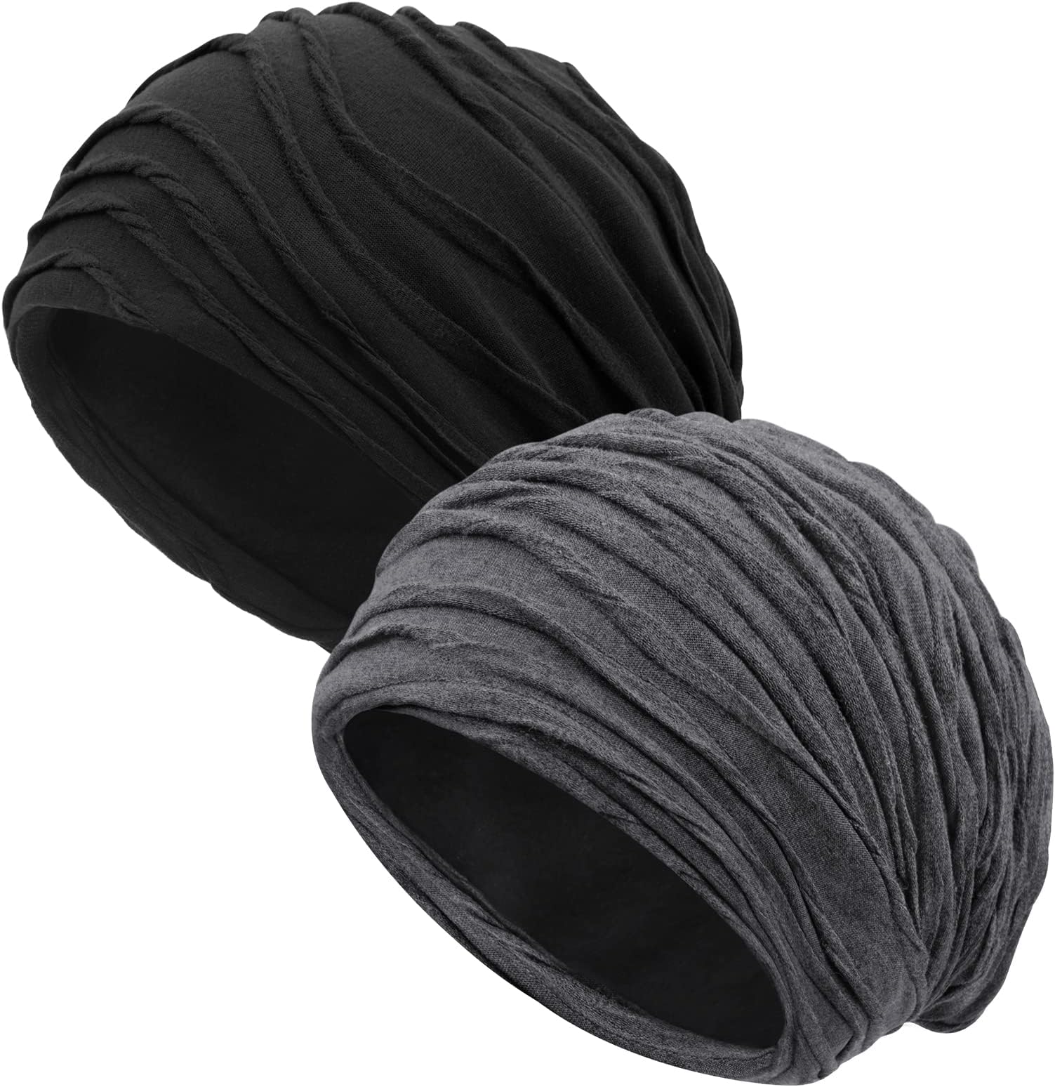 Senker Fashion Women Beanies Hat 2 Pack, Chemo Headwear Cancer Chemo Caps Slouchy Beanie for Women Men