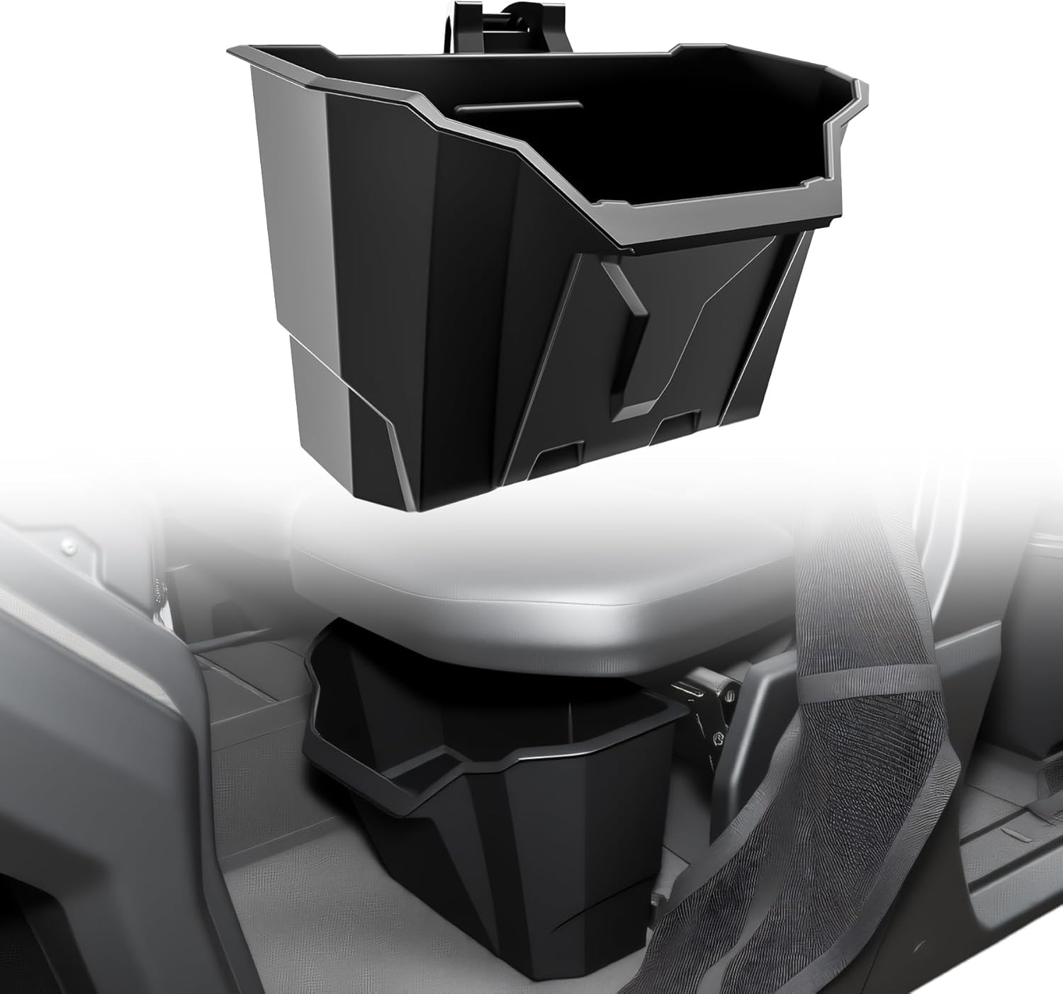 Removable Storage Bin for Can Am Defender, UTV Passenger Underseat Storage Box for Defender HD5 HD7 HD8 HD9 HD10 MAX 2016-2025 Accessories, Replace OEM #715003314, 3.7Gal/14L