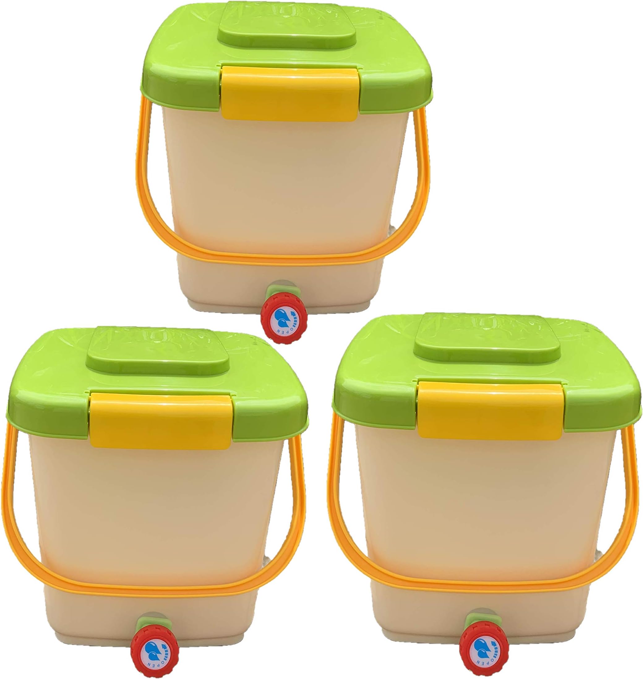 ECO Mango Thickening Material Triple Pack 12LX3 Bokashi Kitchen Composting Bin Fermentation Bucket