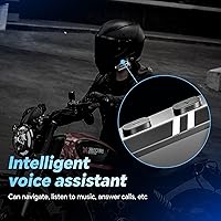 Vista 5 de Auriculares Bluetooth para casco de motocicleta, alta calidad de sonido, auriculares deportivos impermeables, altavoces manos libres, control