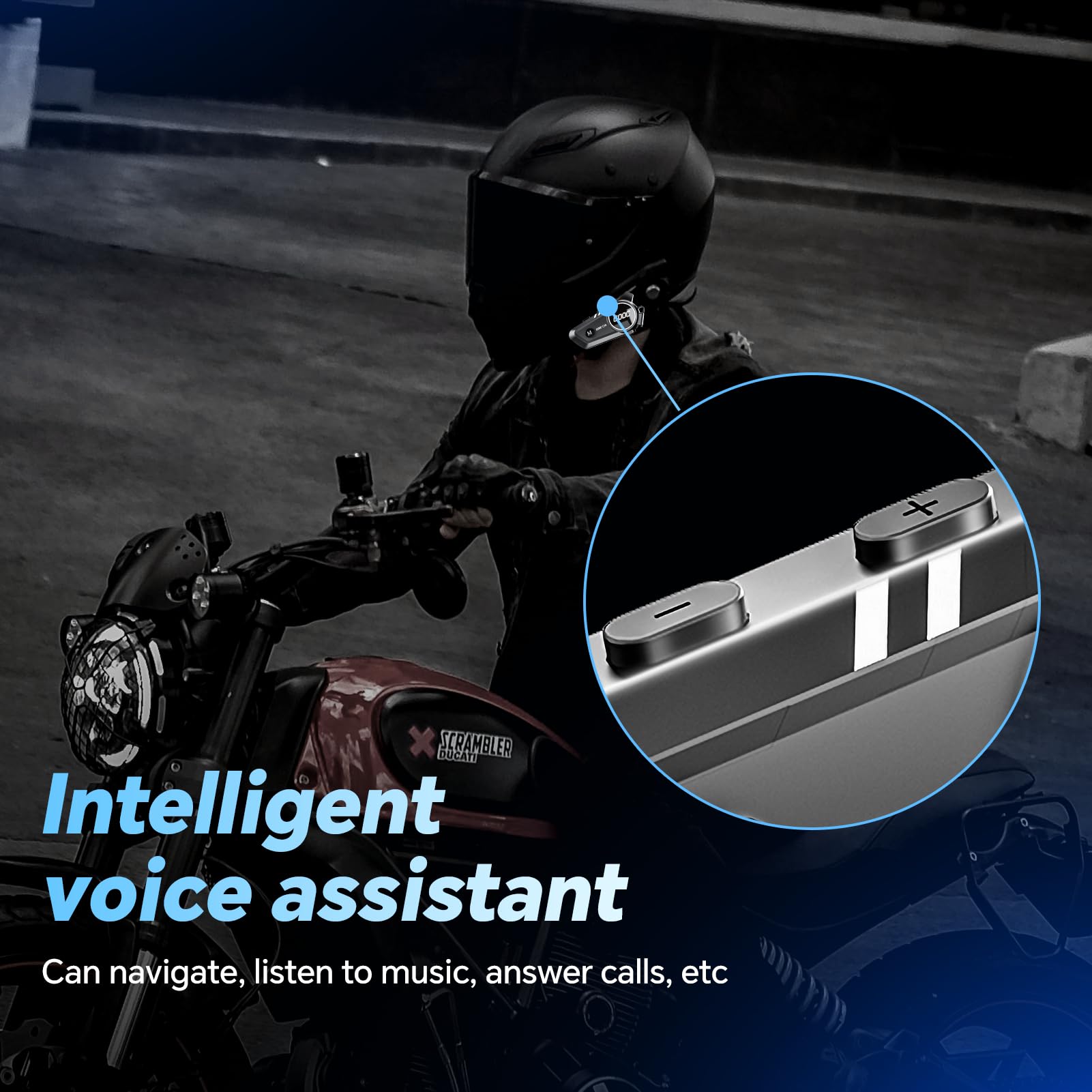 Auricolare Bluetooth per casco da moto, alta qualità del suono, cuffie sportive impermeabili, altoparlanti a mani libere, controllo delle chiamate musicali, risposta automatica, 120 ore di