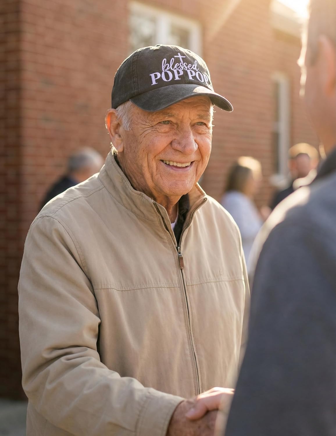 InnoBeta Blessed Pop Pop Gifts Hat for Grandpa, Poppop Gifts for Fathers Day, Christmas, Birthday, Adjustable Embroidered Baseball Cap - Image 4