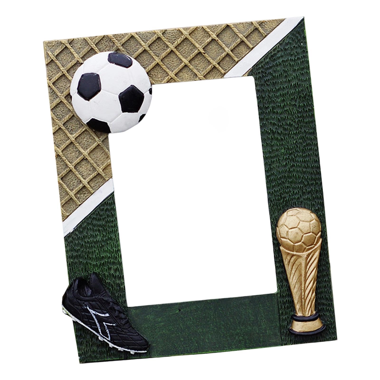 Marco de fotos de fútbol Kdjuope portafotos de sobremesa fácil de instalar