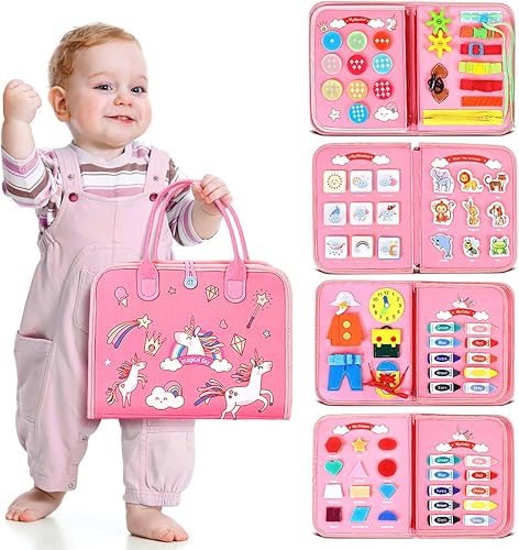 Miniatura 8 de Juguetes Montessori para niños pequeños de 1 año, juguetes educativos de viaje de aprendizaje preescolar para niños pequeños de 1 a 3 años, regalos