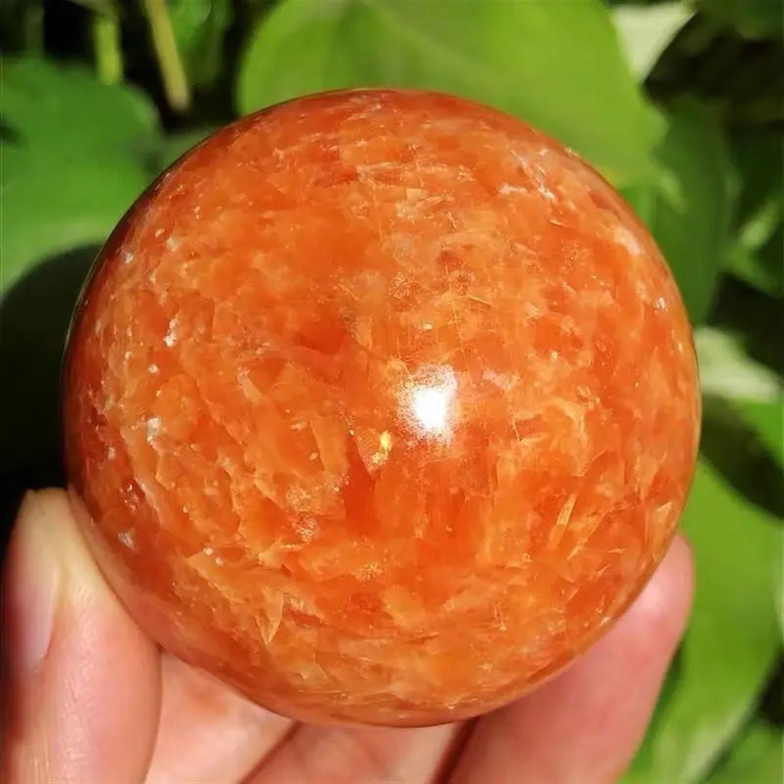 AUOQKQUT Sun Stones Crystal Ball Polished Crafts Wish Ball Home Decoration Ornaments (Size : 70-75mm) AUOQKQUT