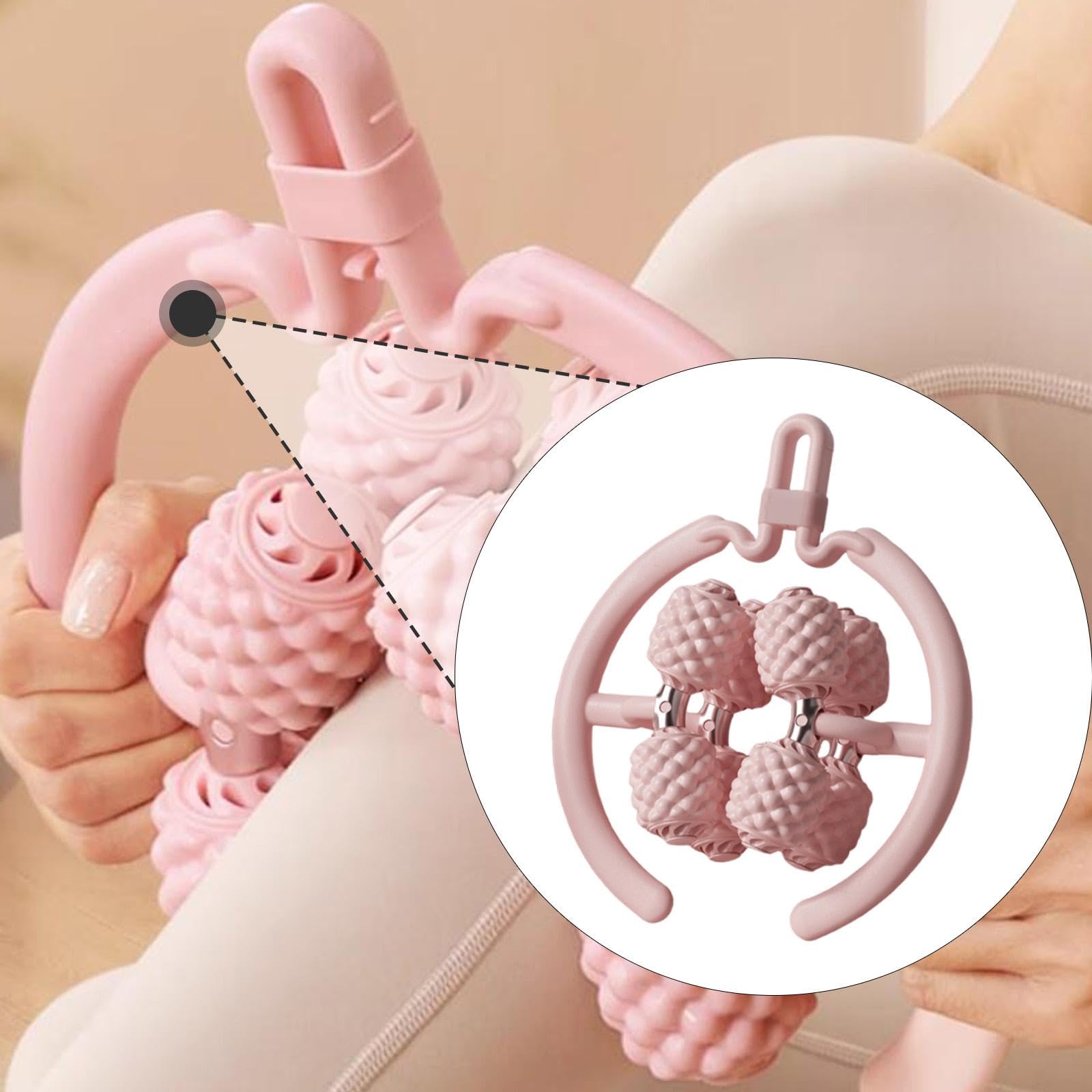Harilla Rodillo de Masaje de piernas, Herramienta de Masaje para Cuello, pantorrillas, muñecas, antebrazos, Rodillo Muscular, Abrazadera Circular para