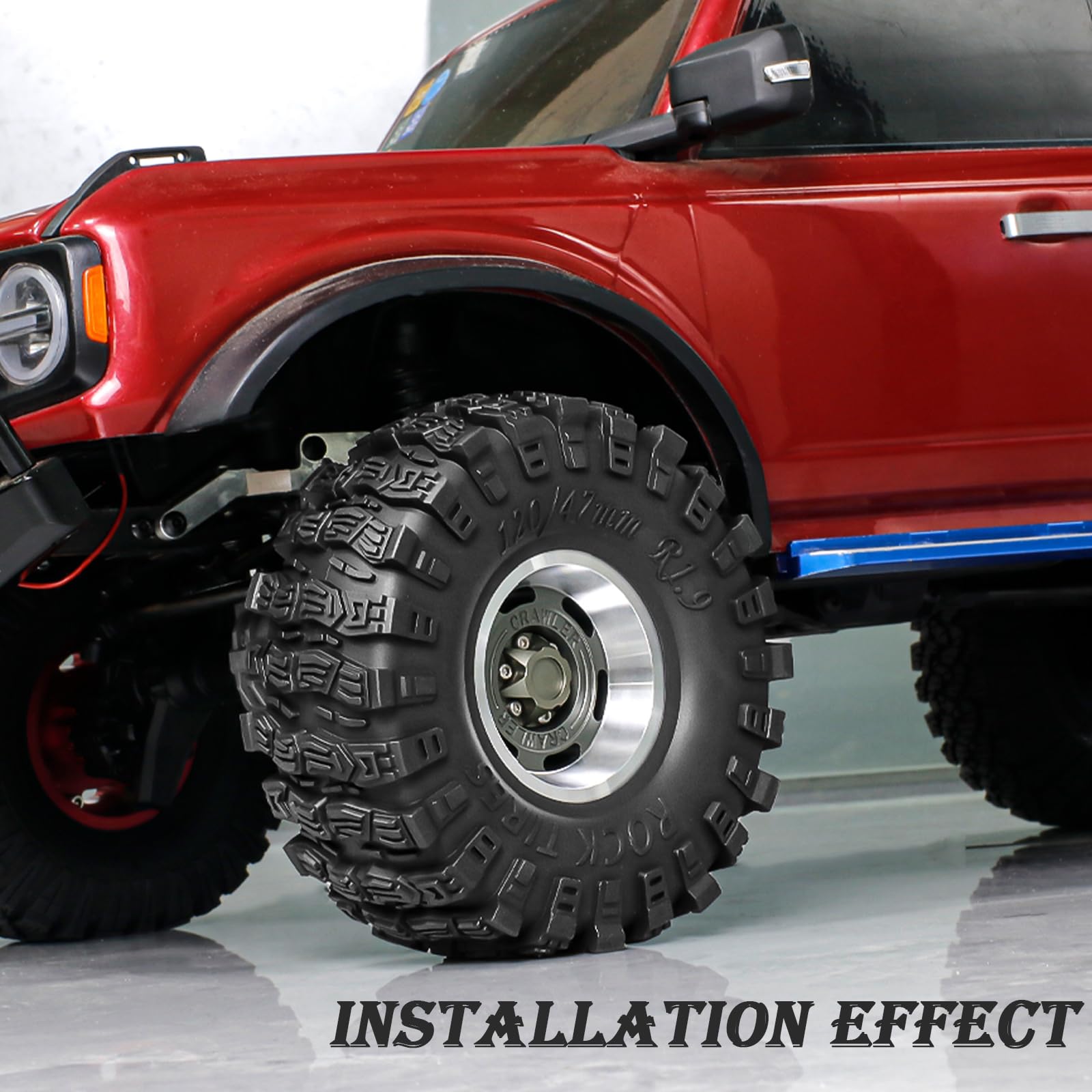 RcThjia 1.9 Metal Beadlock Wheels for 1/10 RC Crawler/Trail Truck, Compatible with Axial SCX10/Capra/TRX-4 - Image 3