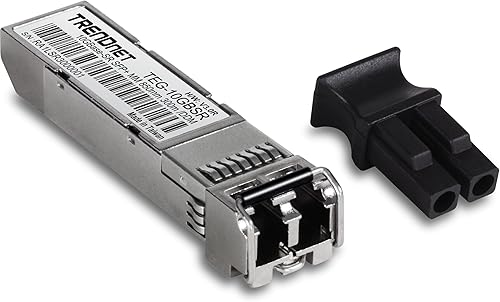 TRENDnet Módulo LC multimodo SFP+ 10GBASE-SR, TEG-10GBSR, admite distancias de hasta 984.3 ft (984 pies), transceptor SFP+ de fibra enchufable en