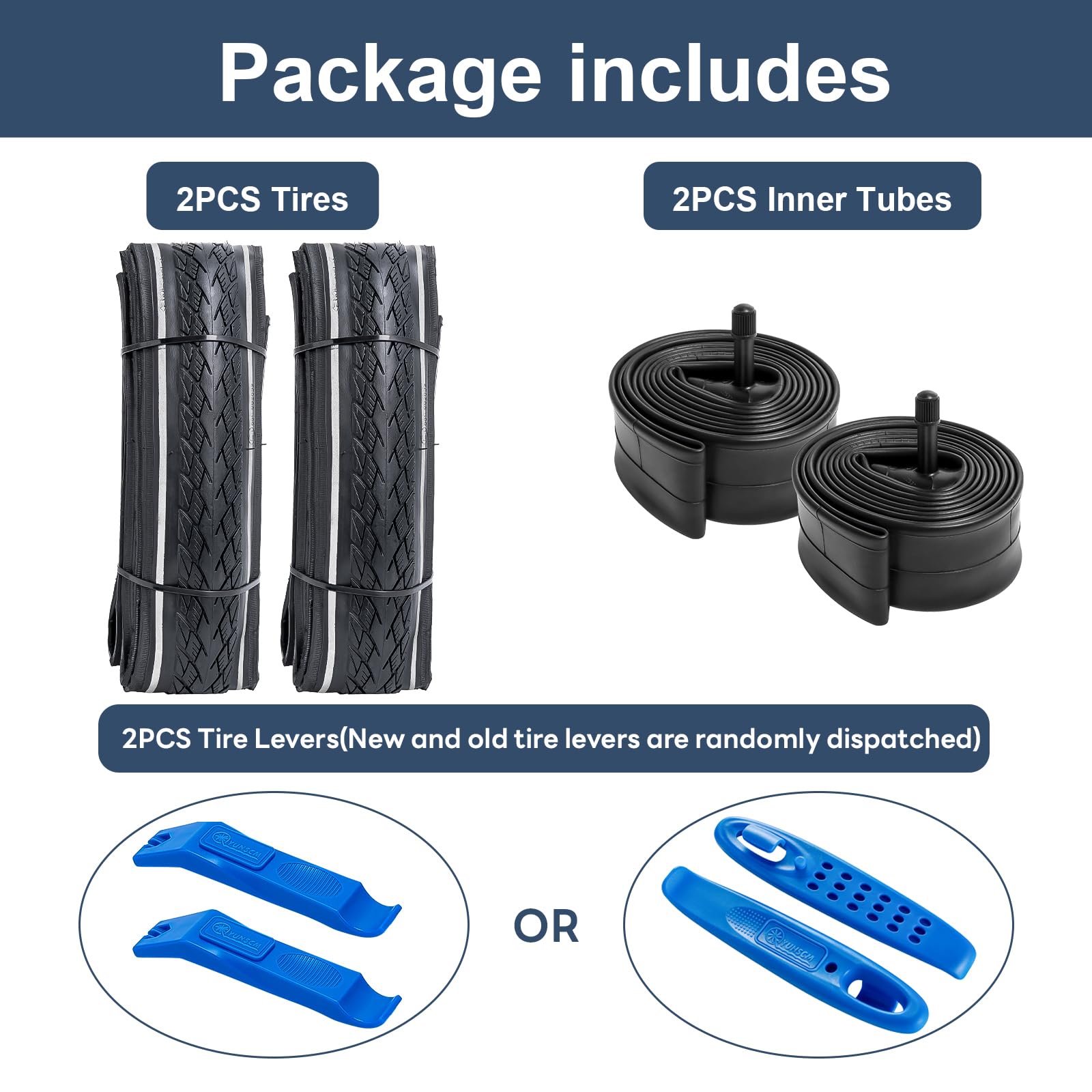 YUNSCM 26" Bike Tires 26x2.60/66-559 And 26" Bike Tubes Schrader Valve - View #10
