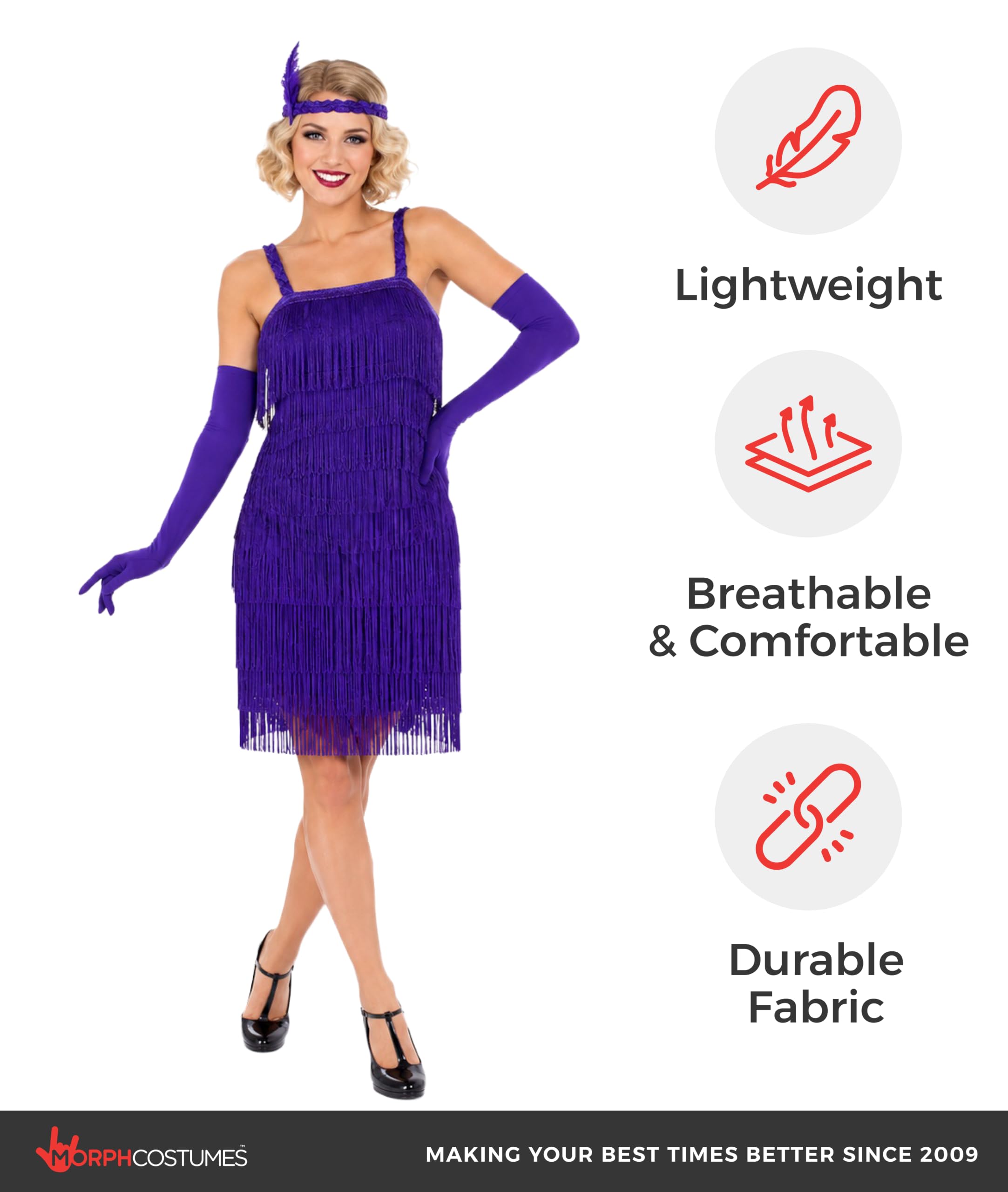 Fun Shack Deguisement Charleston Annee 20 Femme, Costume Halloween