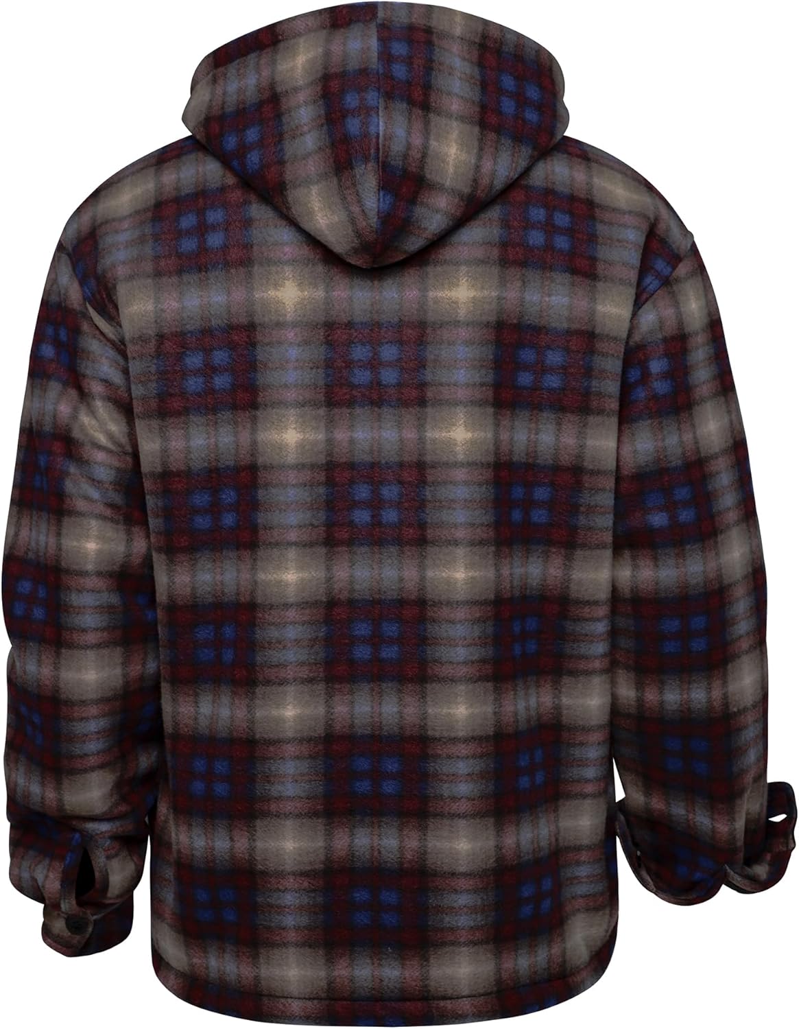 Facitisu Hoodies for Men Sherpa Lined Heavyweight Flannel Jackets Fleece Plaid Winter Warm Coats - Image 3