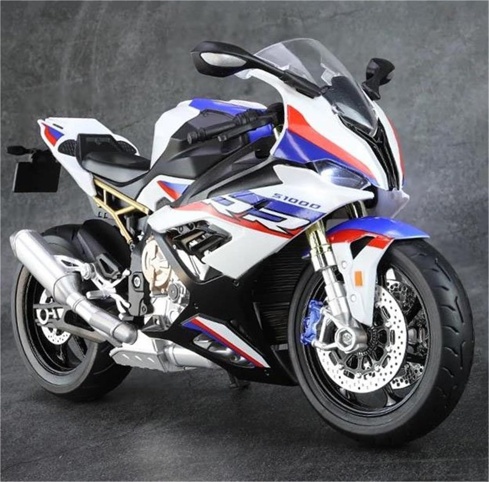Modelo a escala de moto Moto De Juguete Iluminada, Modelo En Miniatura Metal Fundido A Presión A Escala 1/9, Regalo Colección Para BMW S1000RR S 1000RR S1000 RR