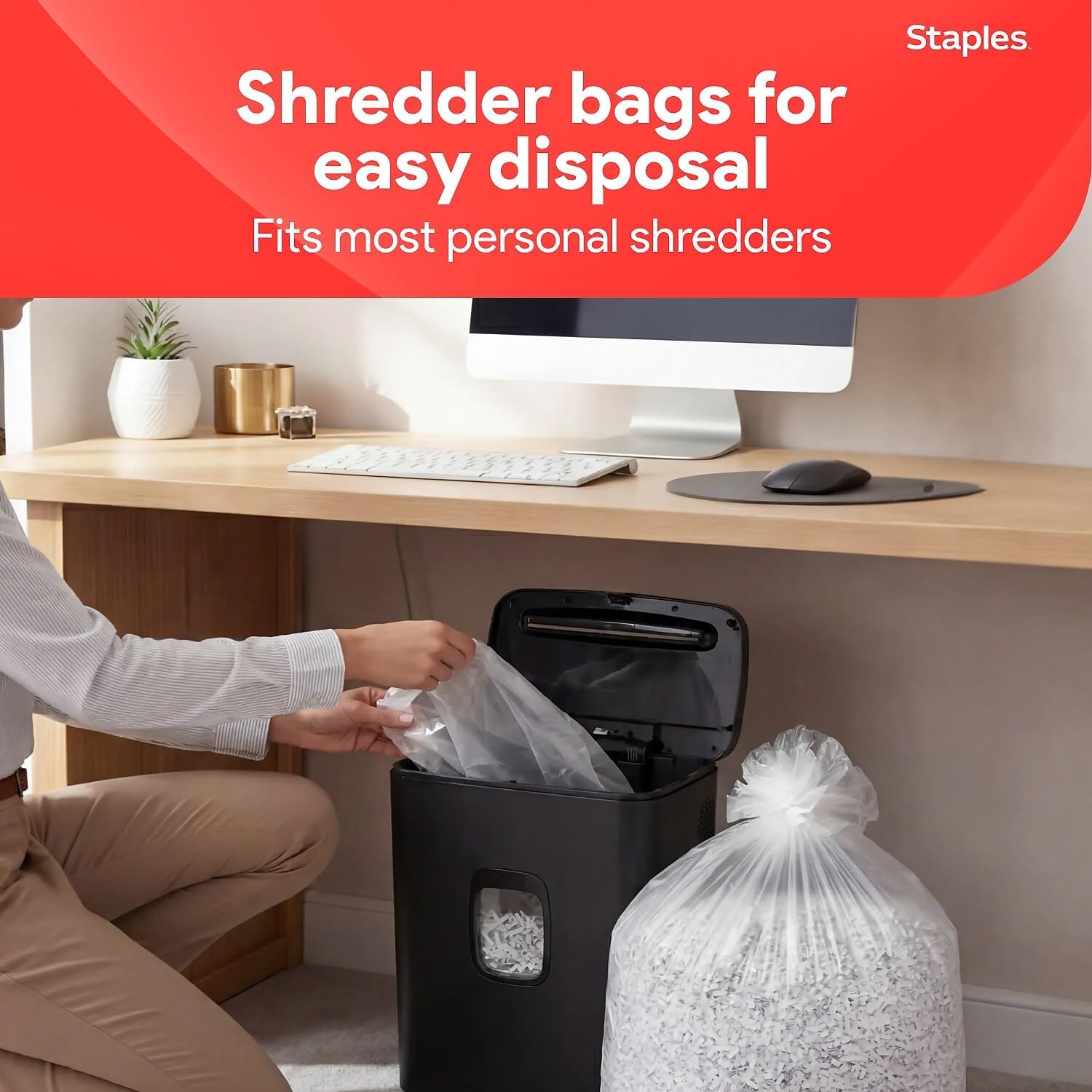 Tru Red 424154 Shredder Bags 15.8 Gal (22403) 50/Pack image 2