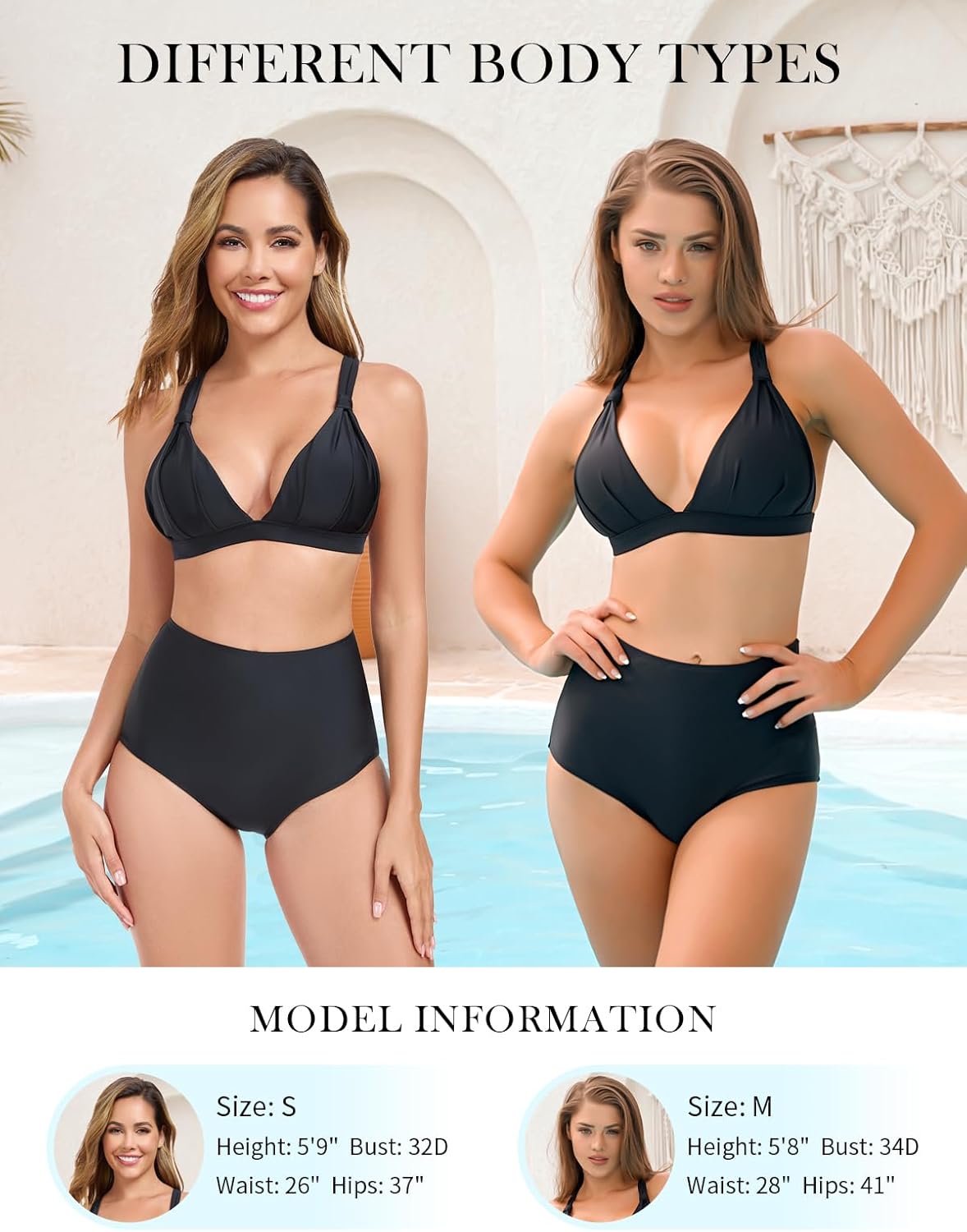 RELLECIGA Women’s Triangle Bikini Top Crisscross Back Swimsuit Padded Push Up Bathing Suit Top - Image 6