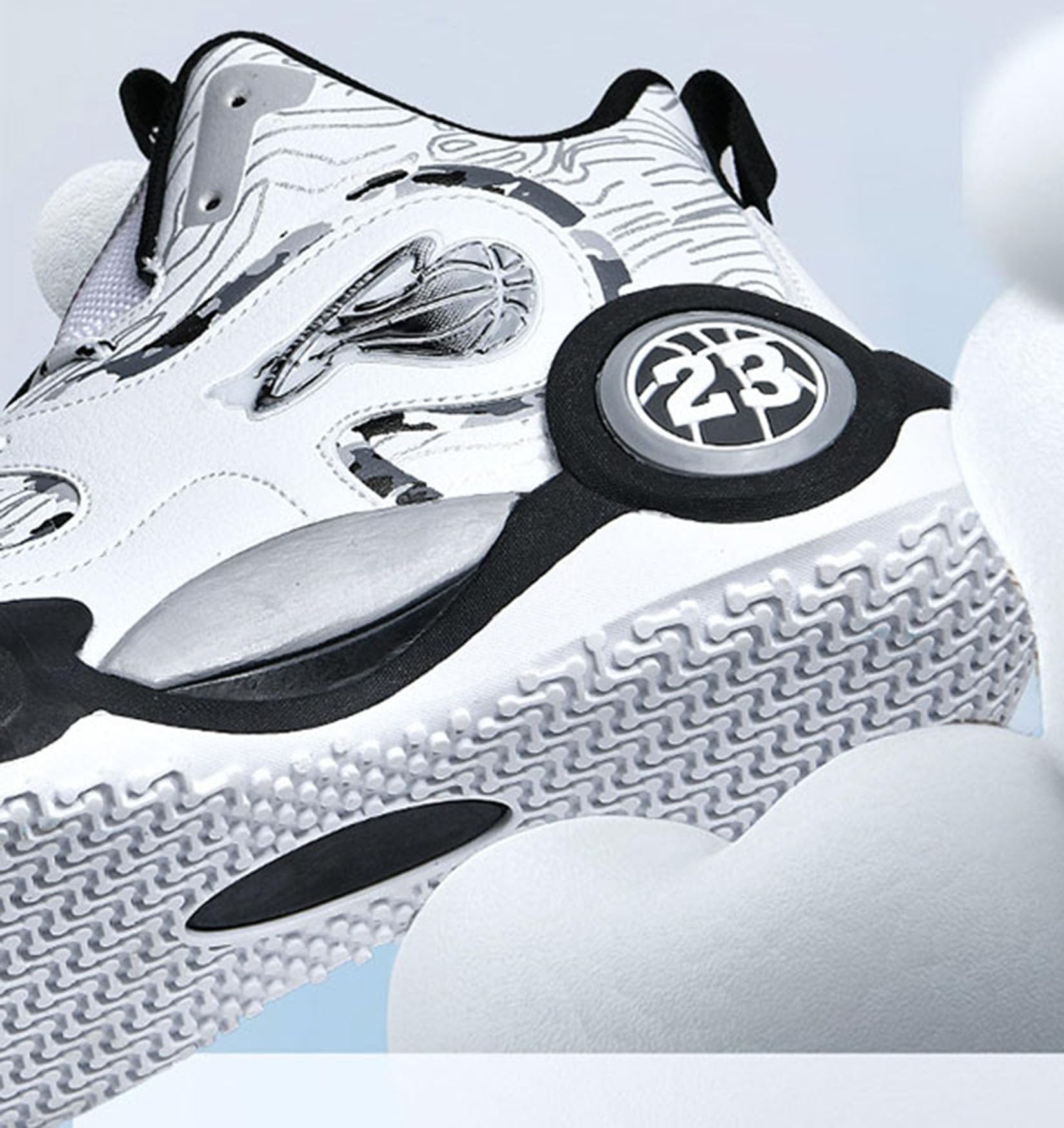 Buty Do Koszykówki Outdoor Męskie Buty Sportowe Antypoślizgowe Buty Treningowe(37 EU, Q1)