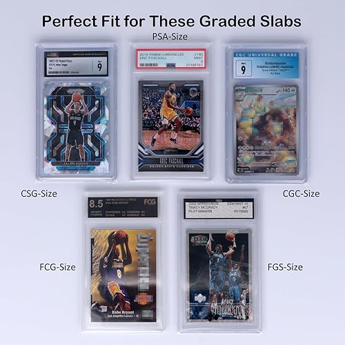 Miniatura 3 de Rayvol Fundas graduadas resellables para losas de tamaño BGS, fundas de ajuste exacto para losas graduadas de tamaño BGS y similares (90 unidades)