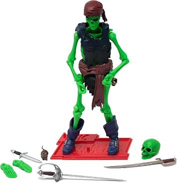 Boss Fight Studio Epic H.A.C.K.S. Red Sonja Deluxe Action Figure with Grim Spectre & Pirate Skeletons – Set of 3 Highly Articulated Collectible Figurines – Interchangeable Parts & Accessories – 1:18