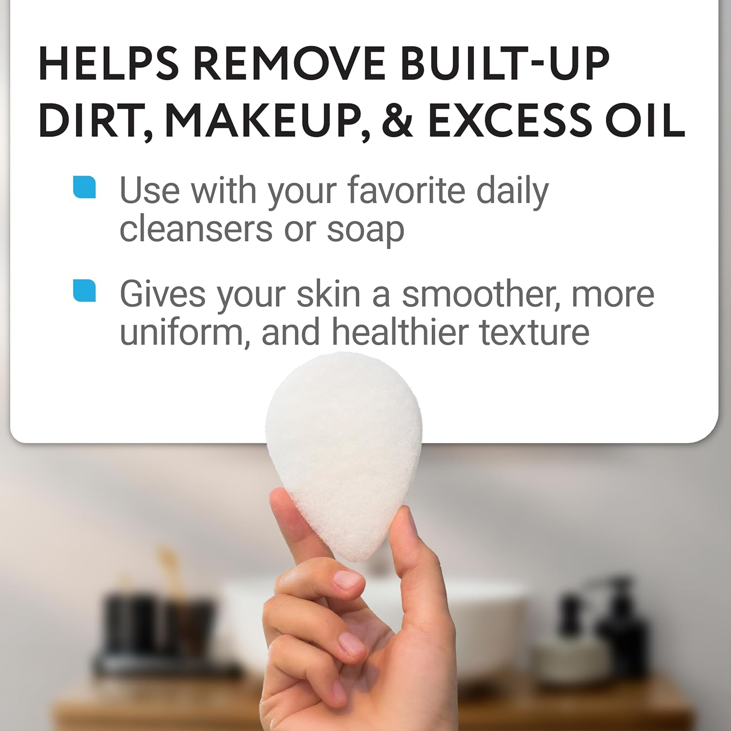 IMPRESA 20 Pack Facial Sponge for Daily Deep Cleansing - Buff Style Exfoliating Pads for Removing Dead Skin, Dirt & Makeup - Made in The USA - Regular (10 Pack) & White (10 Pack)