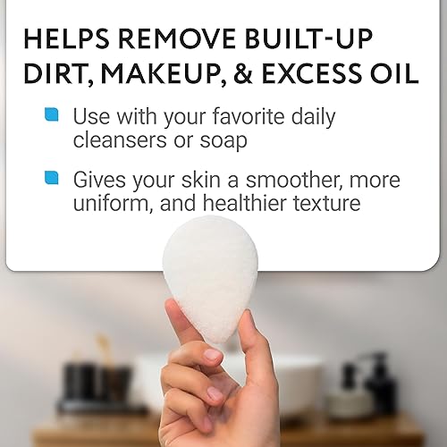 Miniatura 5 de IMPRESA Paquete de 20  2 texturas Esponjas faciales para limpieza diaria y exfoliante suave, almohadillas exfoliantes estilo Buff Puff para eliminar