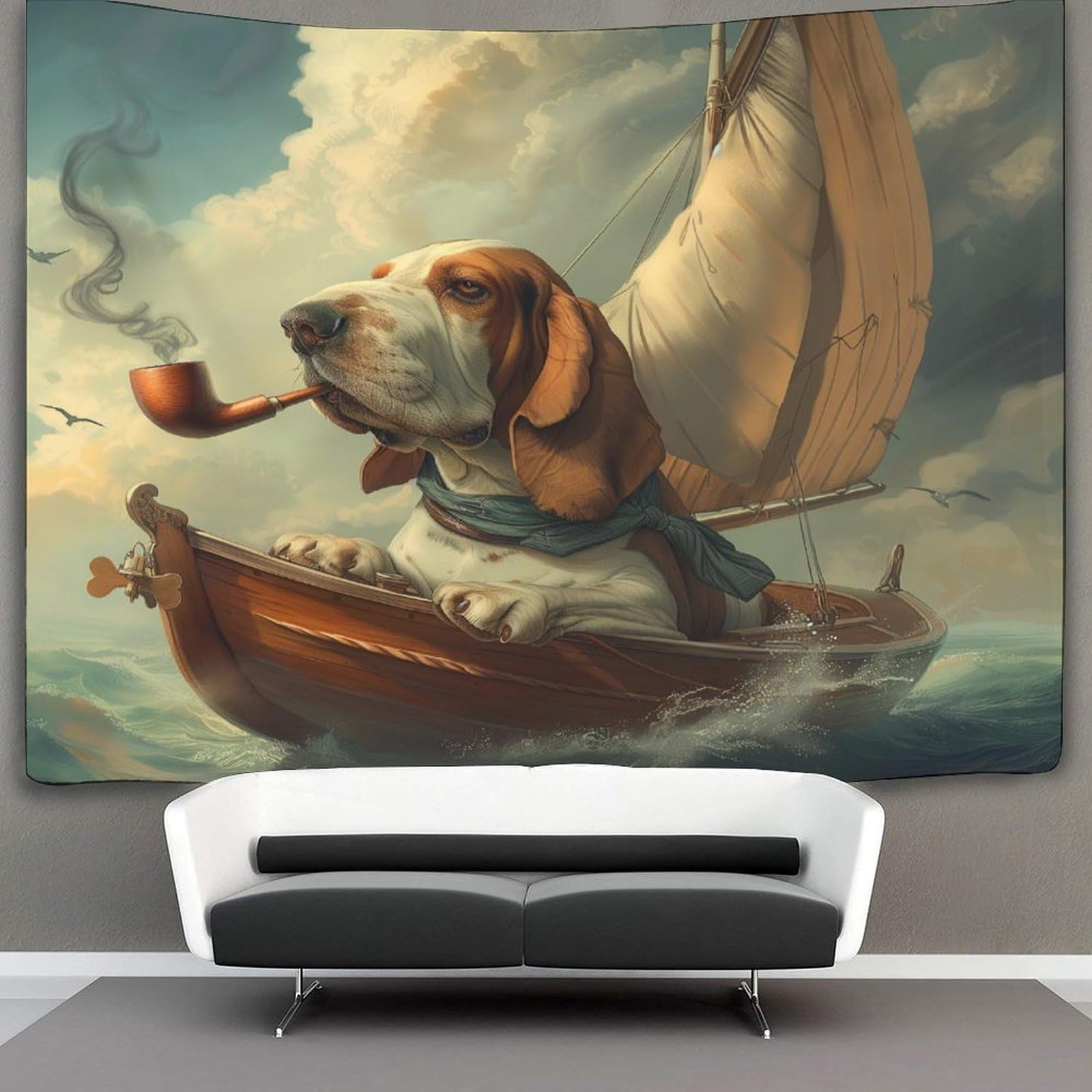 Tenture Murale 3D Basset Hound - 150x200cm En Polyester Doux | Déco Chambre, Salon, Dortoir Tenture Décorative Animaux Tenture Murale 3D Basset Hound - 150x200cm En Polyester Doux | Déco Chambre, Salon, Dortoir Tenture Décorative Animaux