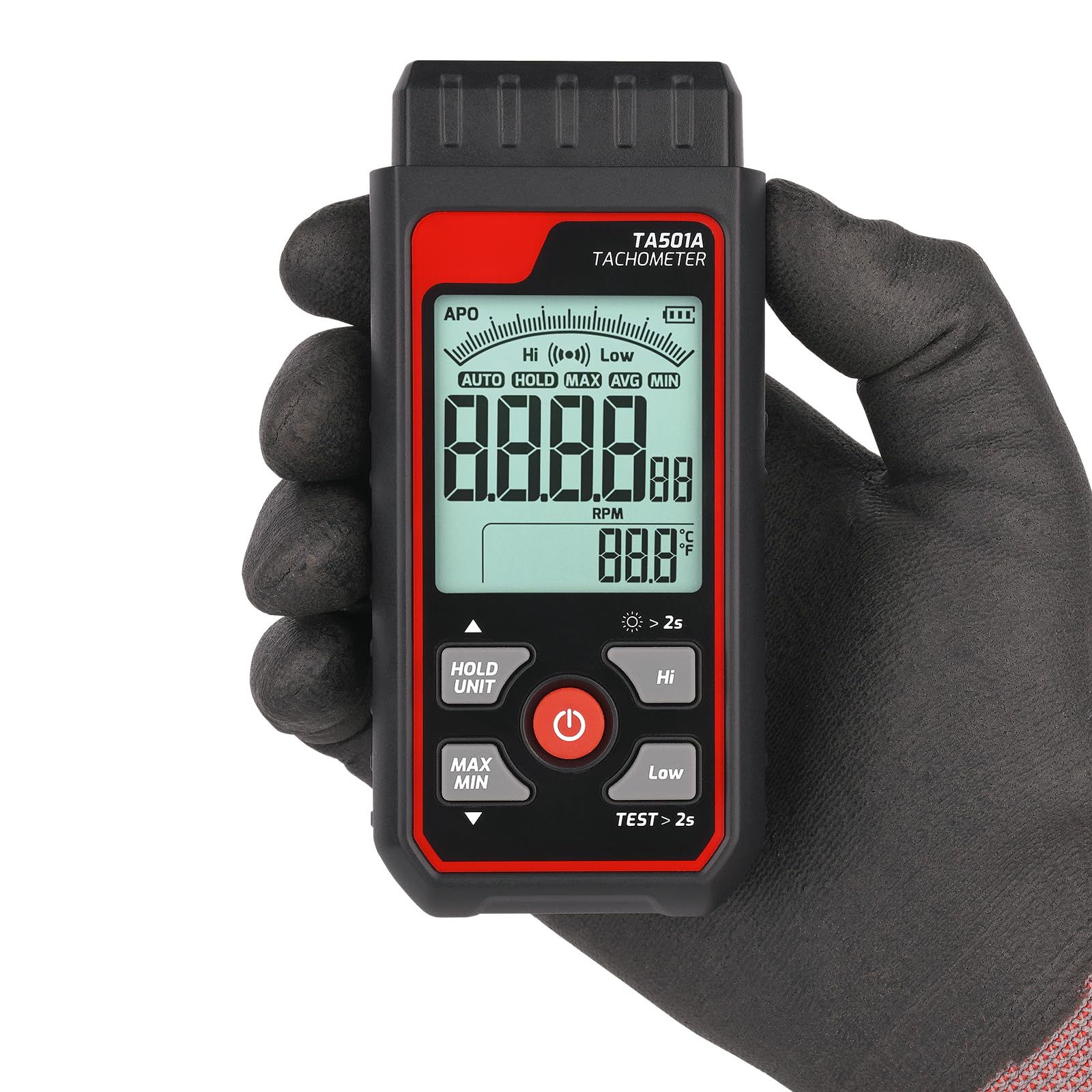 Stroboscope numérique portable LED StrobesTachymètre Testeur de vitesse sans contact Vitesse d'impression Rotations Analyseurs de vitesse Optiques Capteur de vitesse Outil de réparation de véhicule