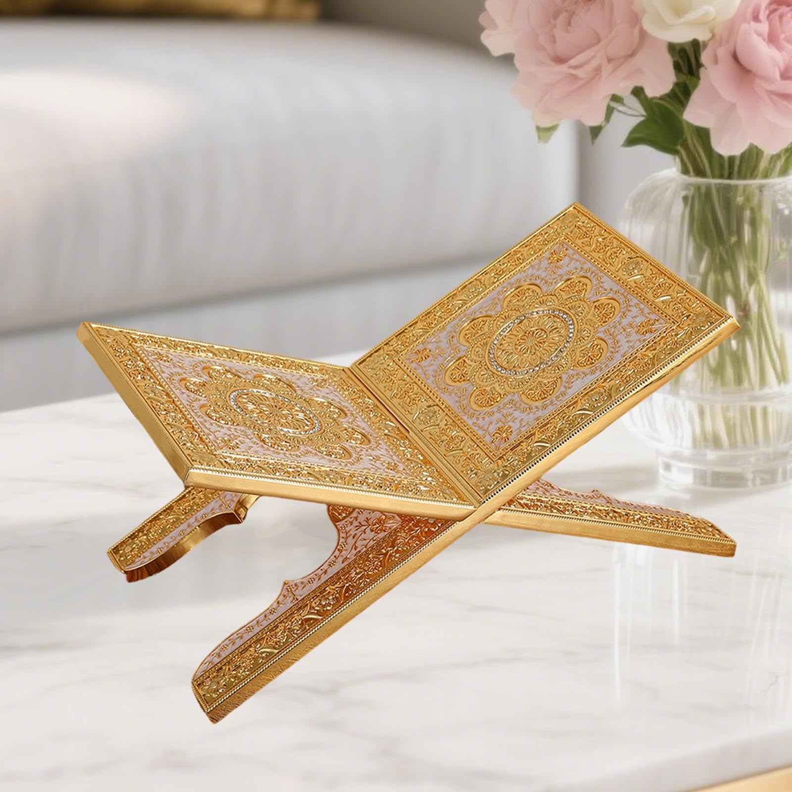 Qianly Stabile E Smontabile in Lega di Zinco con Motivi Decorativi, Adatto per Cucina, Lettura, Ufficio, Casa, Style B