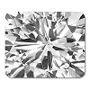 Yanteng Mouse Pad Mouse Pad Pattern Realistic Diamond 3D Crystal Gemstone Glass Black Abstract Mouse Pad for Notebook