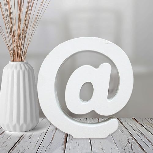 Miniatura 8 de AOCEAN Letras de madera blanca de 4 pulgadas, letras de madera sin terminar para decoración de pared, letras decorativas de pie en rodajas,
