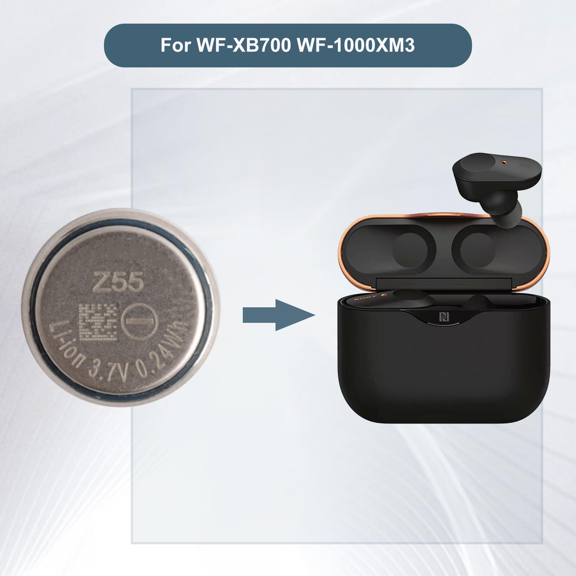 Sony SBH24 Akku 350 MAh Ersatzakku Für Sony SBH24 Bluetooth-Empfänger – Mit Werkzeug Bluetooth Audio Empfänger Batterie
