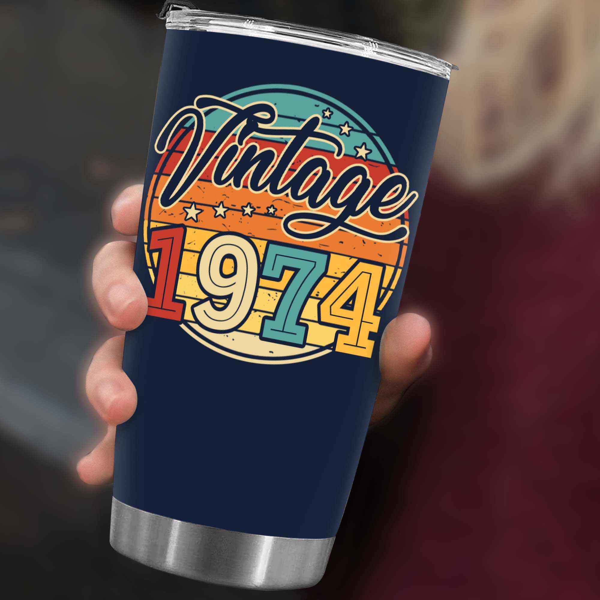 50th Birthday Mug - 1974 Year Mug Gift For Men & Women Turning 50, Navy, 11oz Ceramic, Dishwasher Safe, Fun 50 Year Old Gift