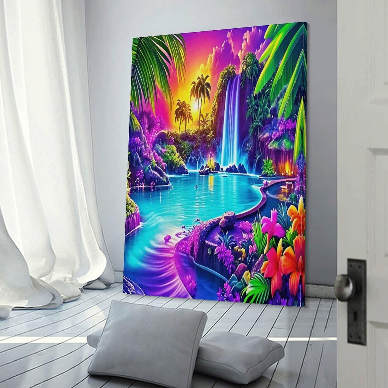 Décoration murale cascade pour transformer un salon terne en oasis