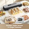 Sellador de alimentos al vacío dreame VS20, compacto de 65kPa, 5 modos con cortador | 10 bolsas reutilizables, doble sellado reforzado, ideal para carne, alimentos húmedos y cocción sous vide 3