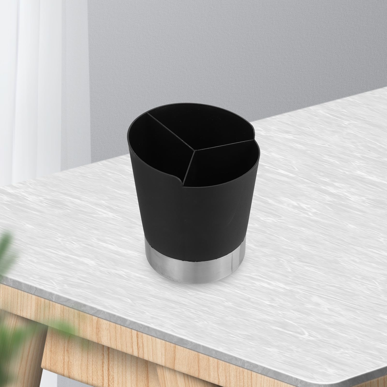 VICASKY Distributore di Cannucce Multifunzione in Acciaio Inossidabile 3 Scomparti per Utensili da Cucina Resistente per Banconi e Tavoli da Pranzo