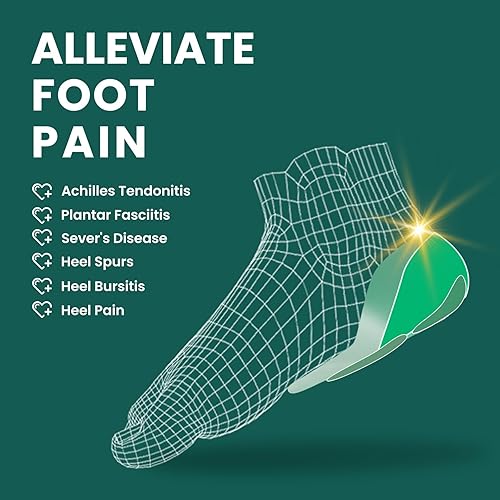 Miniatura 2 de Welnove Taloneras para dolor de talón, cojín de talón de gel resistente para antigolpes, fascitis plantar, alivio del dolor de talón, tendinitis de
