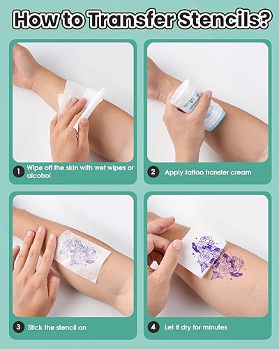 Miniatura 41 de Phomemo M08F - Impresora de plantillas de tatuaje, impresora térmica inalámbrica de tatuaje con 10 piezas de papel de transferencia, compatible