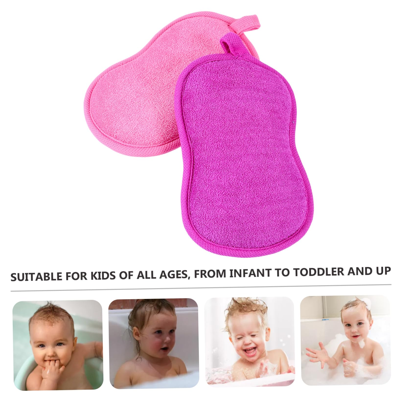 Healvian Set Di 3 Spugne Da Bagno Per Bambini E Bambine Adorabili Spugne Esfolianti A Forma Di Arachide Delicate E Sicure Per Neonati Spazzola Da Bagno Per Bambini E Bambine 4 Pezzi*3