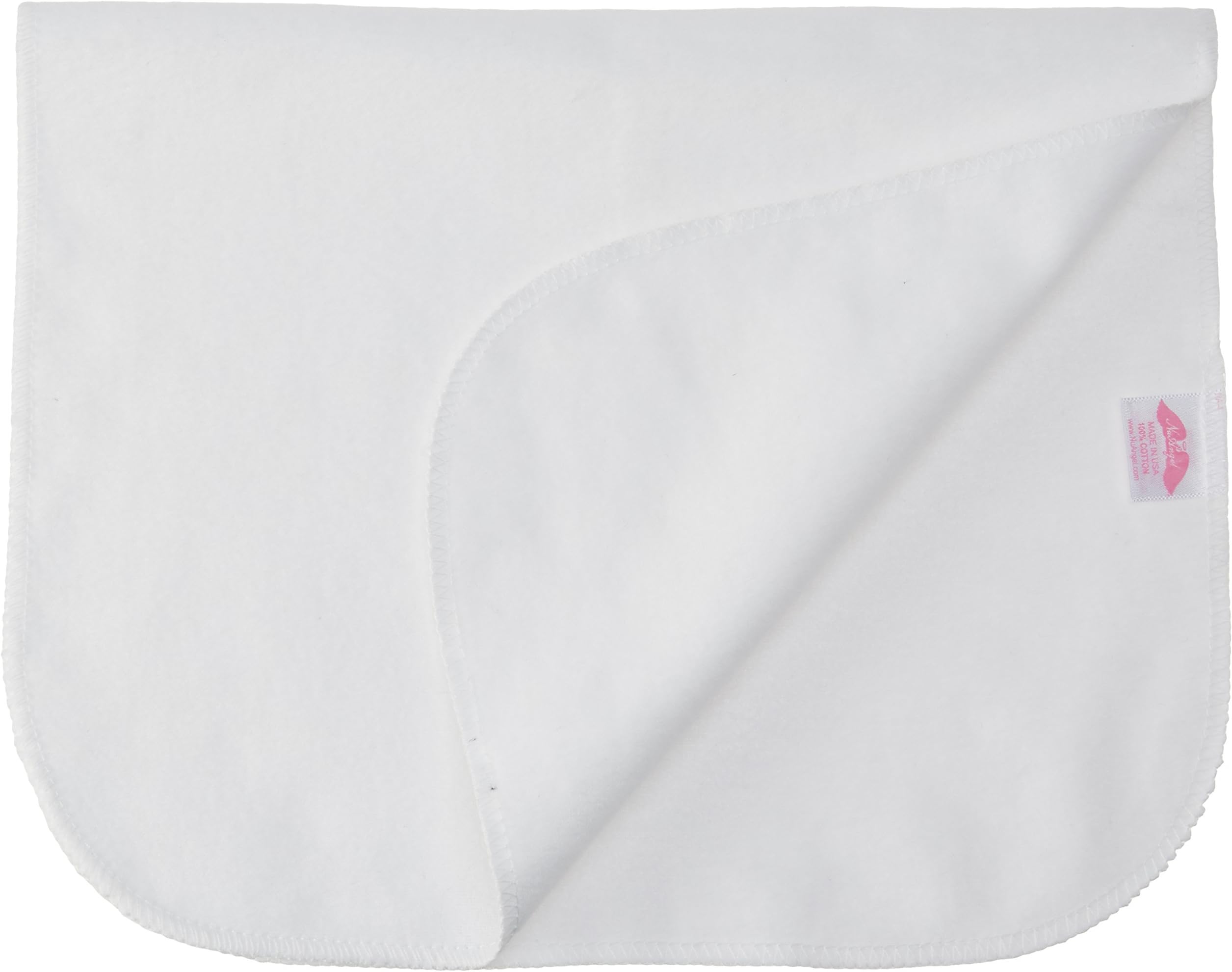 NuAngel 12 Piece Cotton Burp Cloths, White, 11x18 Inch (Pack of 1)